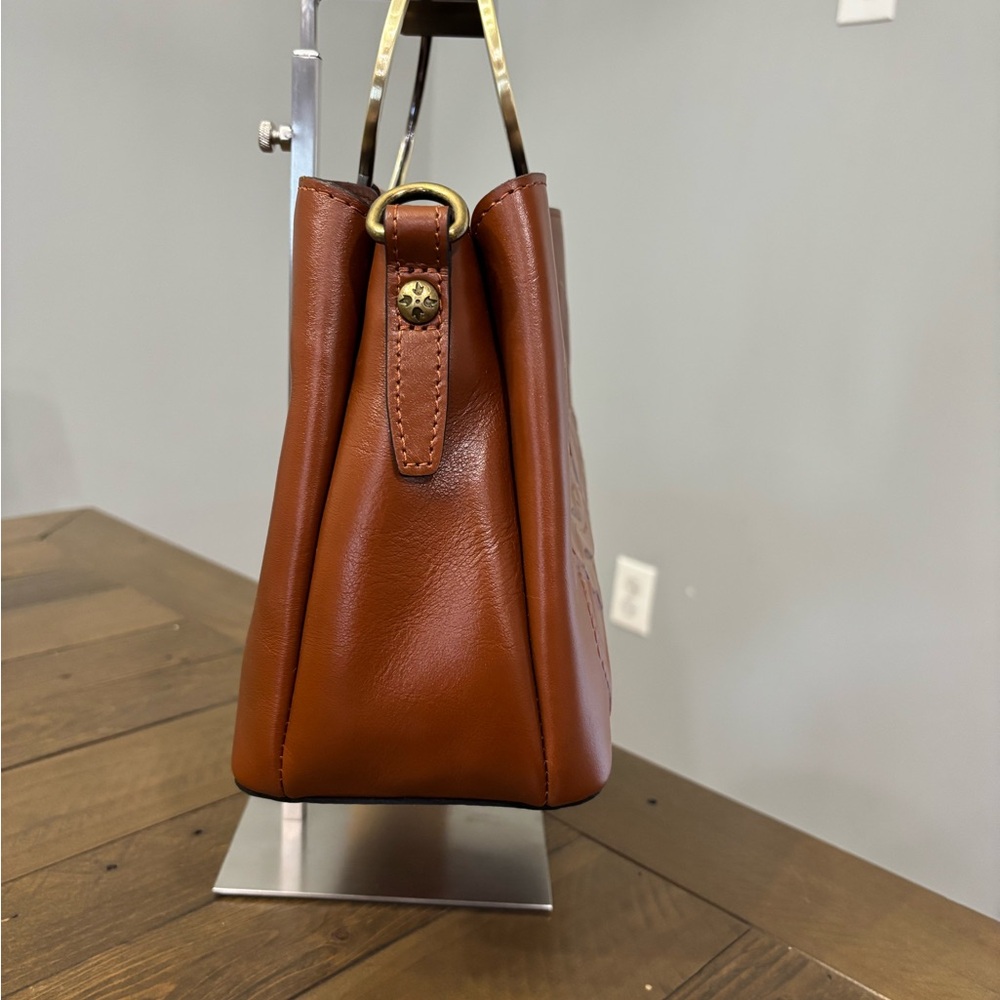 Patricia Nash Empoli Rose Tooled Leather Satchel - Picture 3 of 13